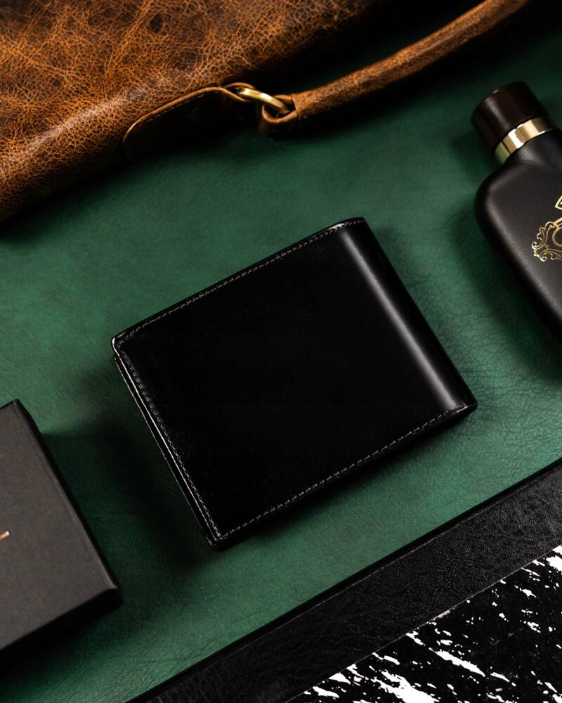 Skórzany portfel męski z systemem RFID - Rovicky - obrazek 3