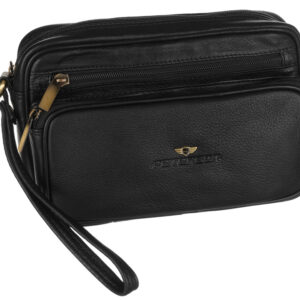 Klasyczna saszetka męska ze skóry naturalnej - Peterson