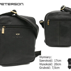 Listonoszka męska ze skóry naturalnej - Peterson