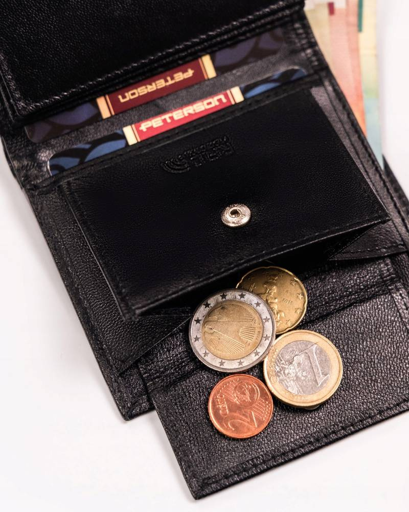 Klasyczny, pionowy portfel damski ze skóry naturalnej - Peterson - obrazek 8