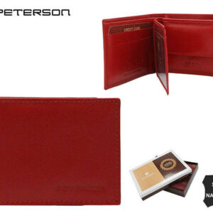 Klasyczny, mały portfel damski ze skóry naturalnej - Peterson