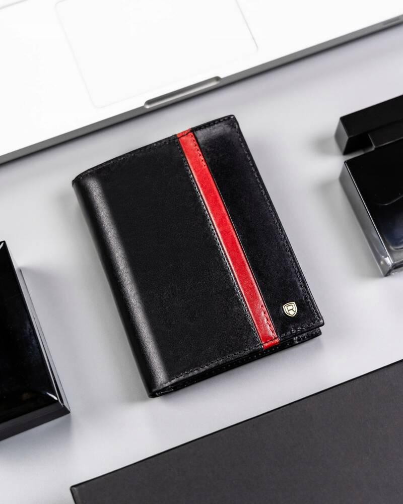 Duży, skórzany portfel męski z systemem RFID - Rovicky - obrazek 2