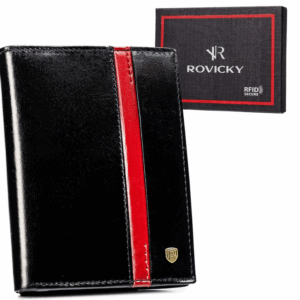 Duży, skórzany portfel męski z systemem RFID - Rovicky