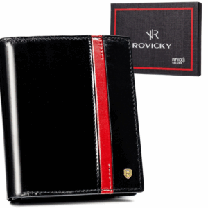 Portfel męski w orientacji pionowej ze skóry naturalnej - Rovicky