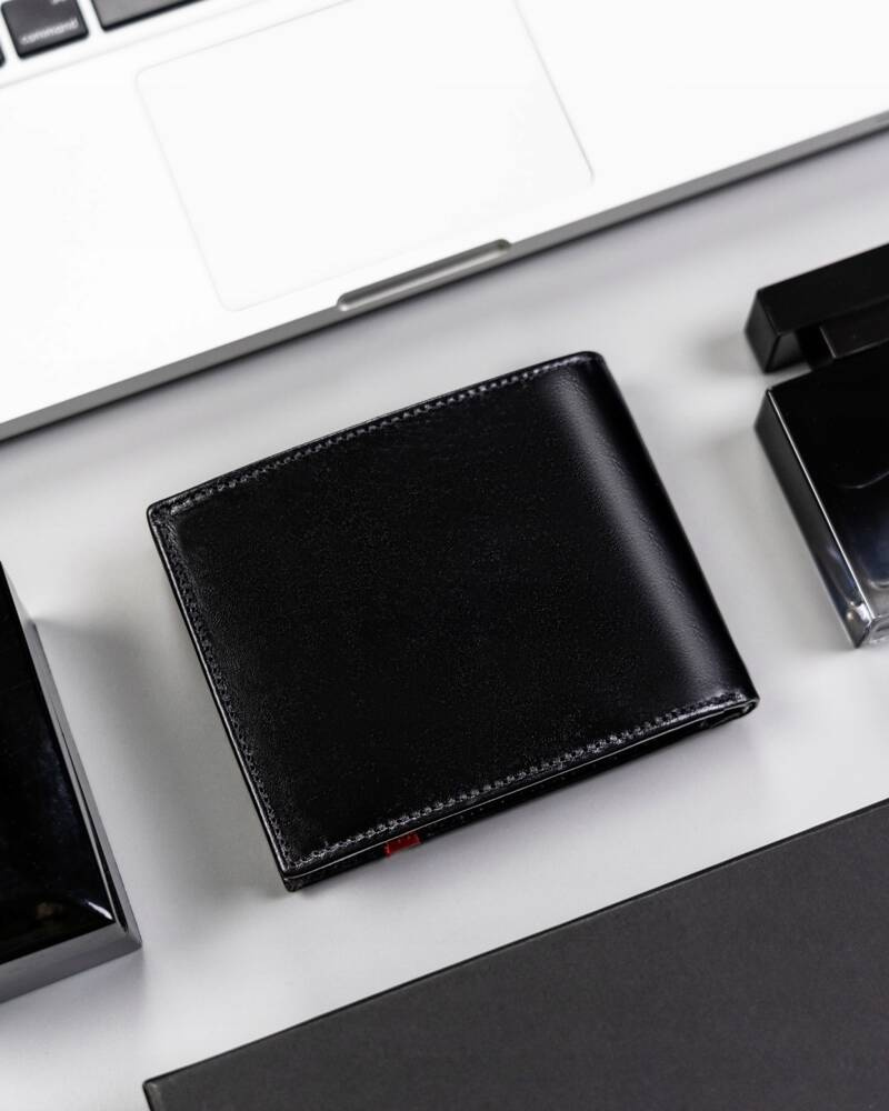 Skórzany portfel męski z systemem RFID - Rovicky - obrazek 3