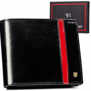 Skórzany portfel męski z systemem RFID - Rovicky