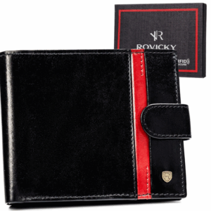 Duży portfel męski ze skóry naturalnej - Rovicky