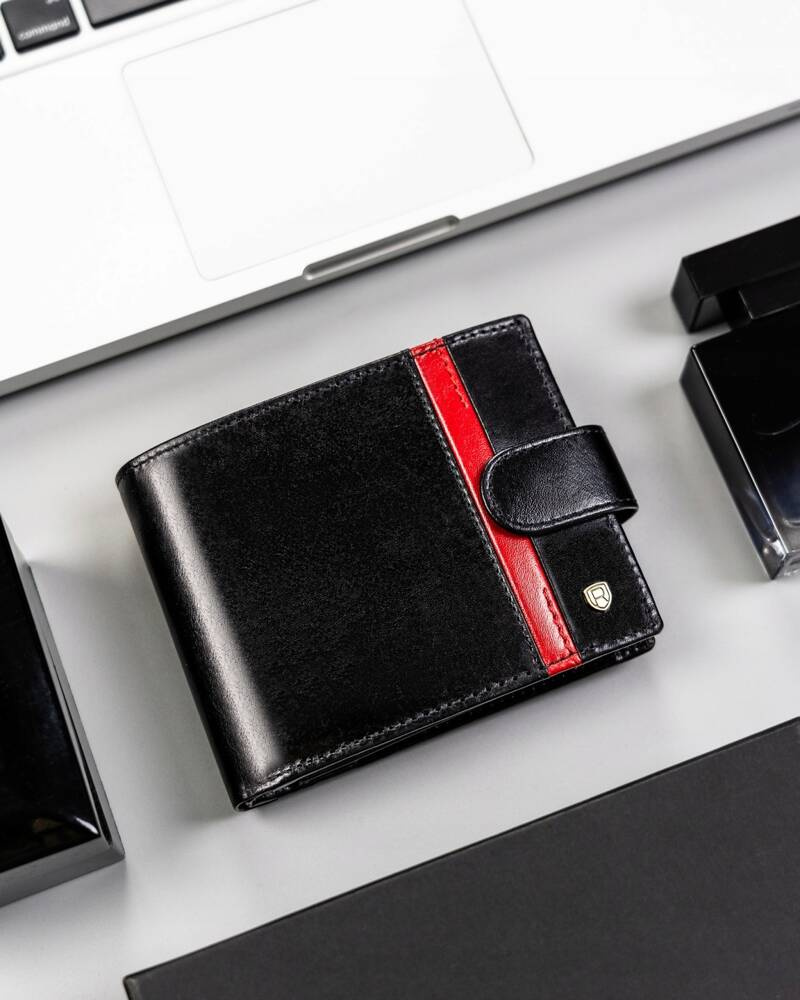 Duży portfel męski ze skóry naturalnej - Rovicky - obrazek 12