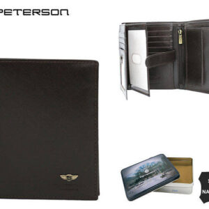 Duży, skórzany portfel męski - Peterson