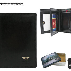 Elegancki, duży portfel męski ze skóry naturalnej - Peterson