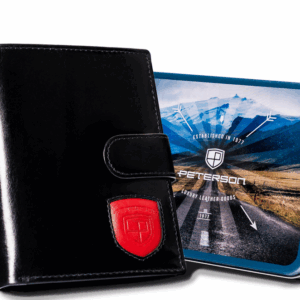 Duży, skórzany portfel męski na zatrzask - Peterson