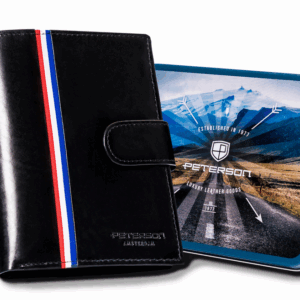 Duży portfel męski z zapięciem na zatrzask - Peterson