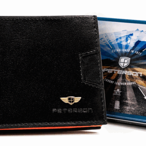 Niewielki, skórzany portfel męski z systemem RFID - Peterson