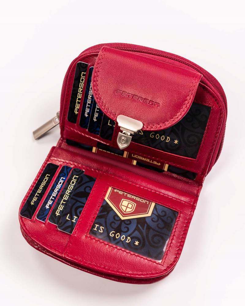 Pojemny, skórzany średni portfel damski - Peterson - obrazek 6