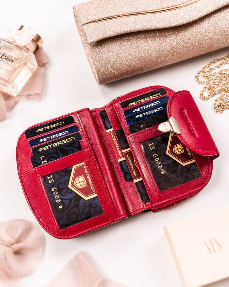 Pojemny, skórzany średni portfel damski - Peterson - obrazek 7