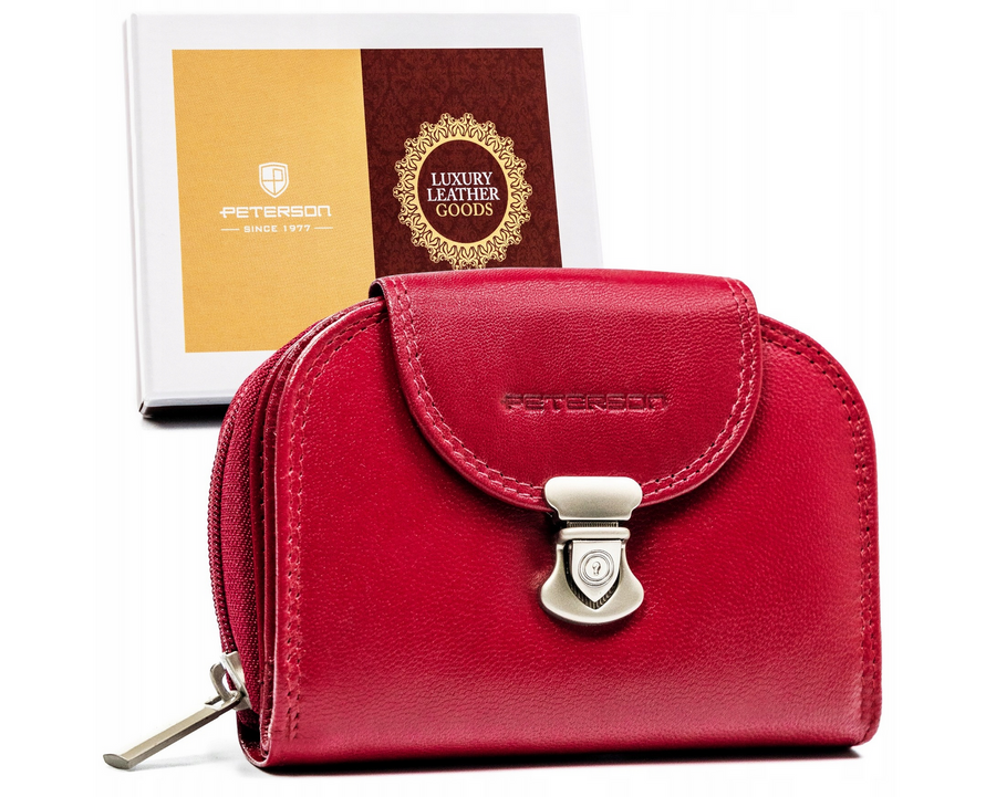 Pojemny, skórzany średni portfel damski - Peterson - obrazek 9