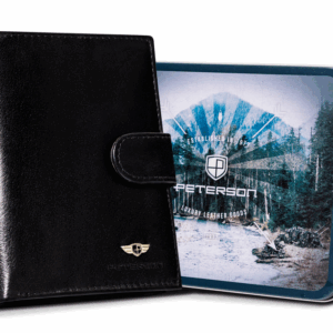 Duży, skórzany portfel męski na zatrzask - Peterson