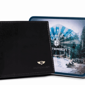 Duży, skórzany portfel męski bez zapięcia Peterson - Peterson