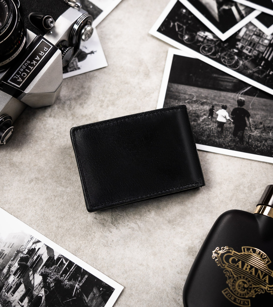 Mały, skórzany portfel męski bez zapięcia - Buffalo Wild - obrazek 11