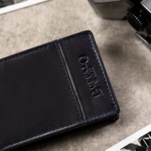 Mały, skórzany portfel męski bez zapięcia - Buffalo Wild