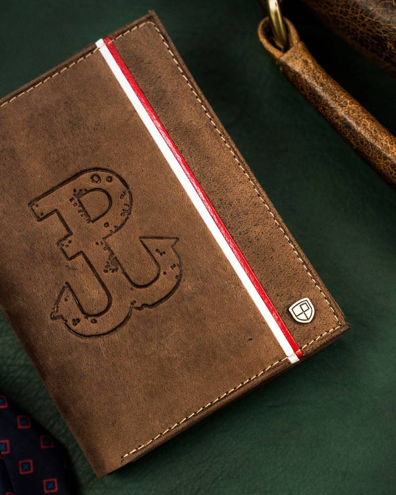 Duży, skórzany portfel męski z motywem patriotycznym - Peterson - obrazek 2