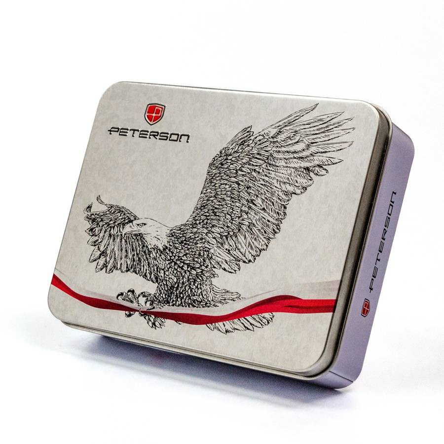Duży, skórzany portfel męski z motywem patriotycznym - Peterson - obrazek 12