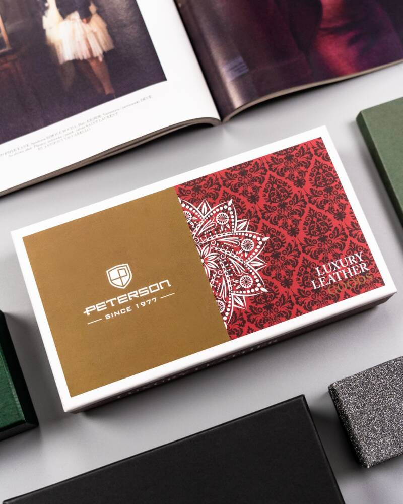 Duży, skórzany portfel damski na zamek i zatrzask - Peterson - obrazek 5