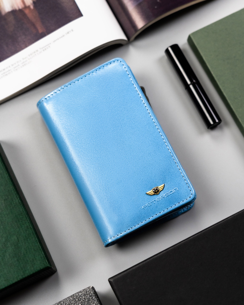 Duży, skórzany portfel damski z systemem RFID - Peterson - obrazek 4