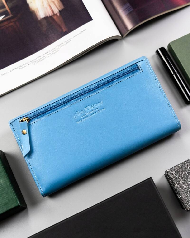 Elegancki, duży portfel damski ze skóry naturalnej - Peterson - obrazek 3