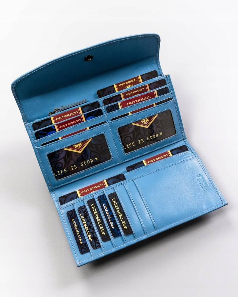 Elegancki, duży portfel damski ze skóry naturalnej - Peterson - obrazek 6