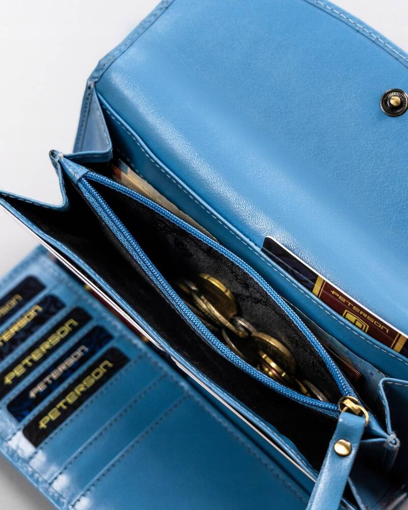 Elegancki, duży portfel damski ze skóry naturalnej - Peterson - obrazek 9