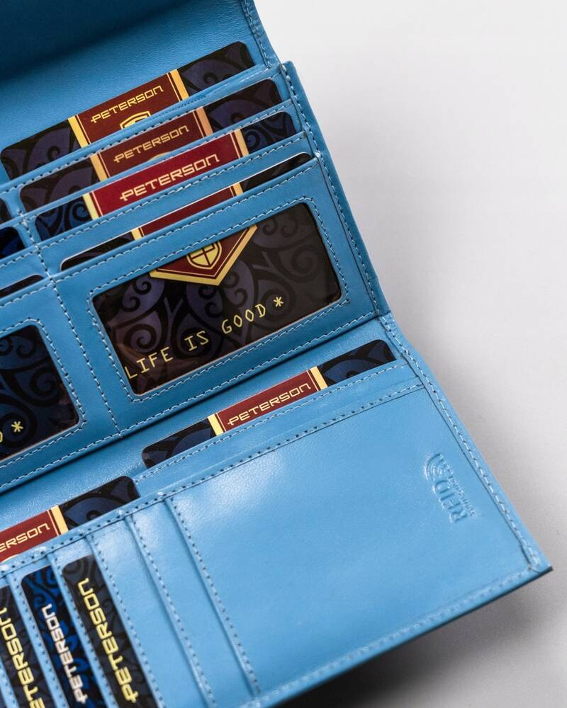 Elegancki, duży portfel damski ze skóry naturalnej - Peterson - obrazek 8