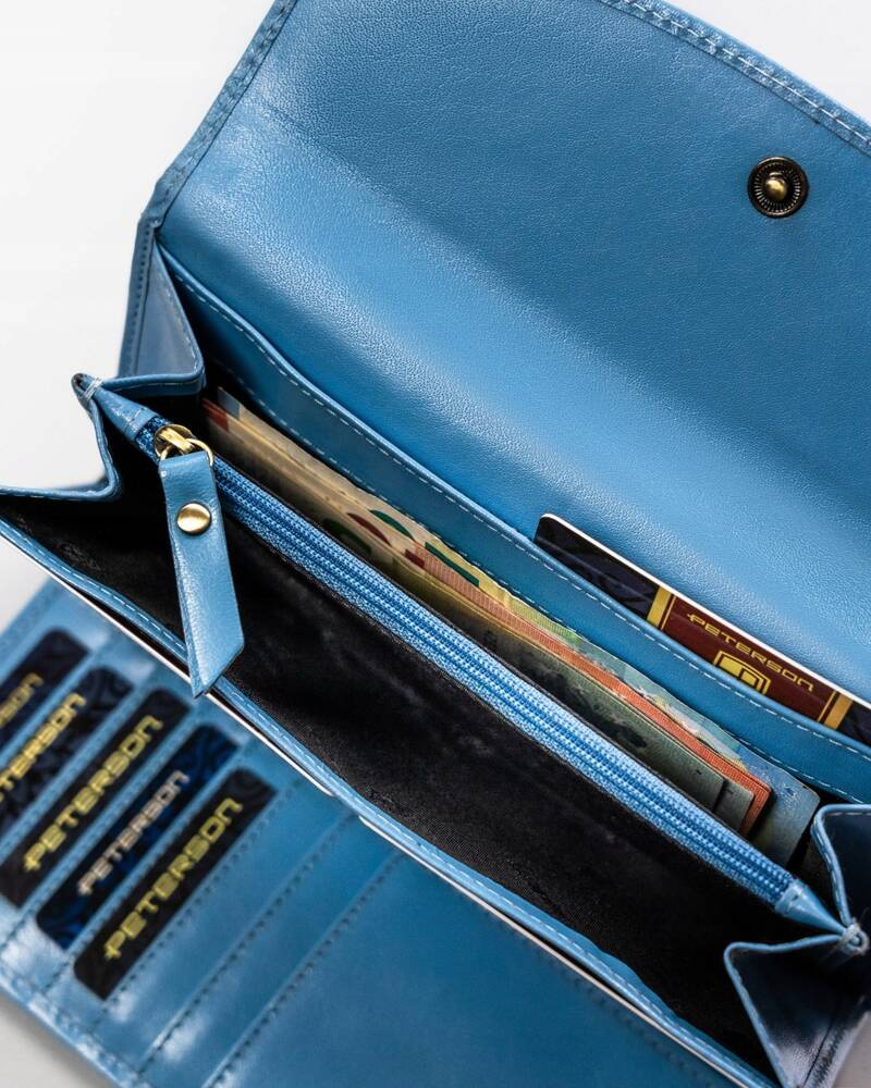 Elegancki, duży portfel damski ze skóry naturalnej - Peterson - obrazek 7