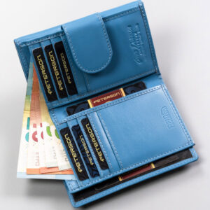 Skórzany, średni portfel damski na zatrzask - Peterson