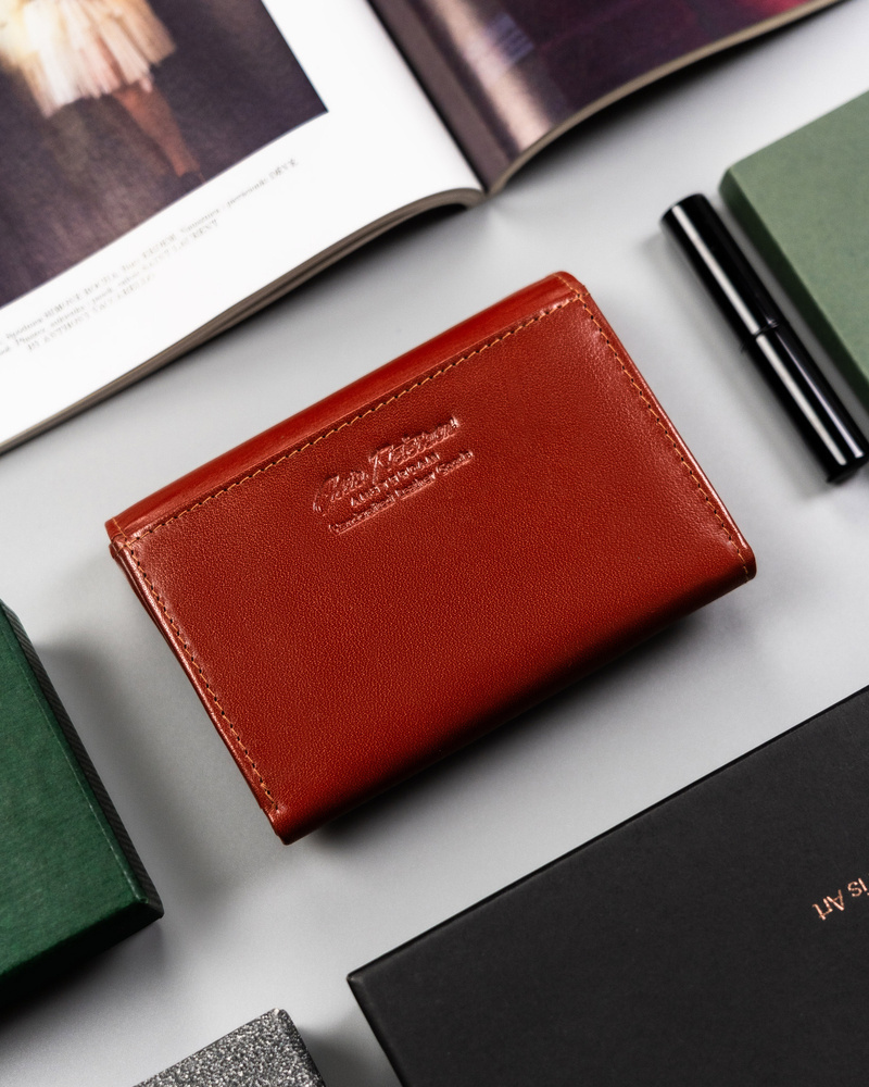 Klasyczny, skórzany portfel damski na zatrzask - Peterson - obrazek 5