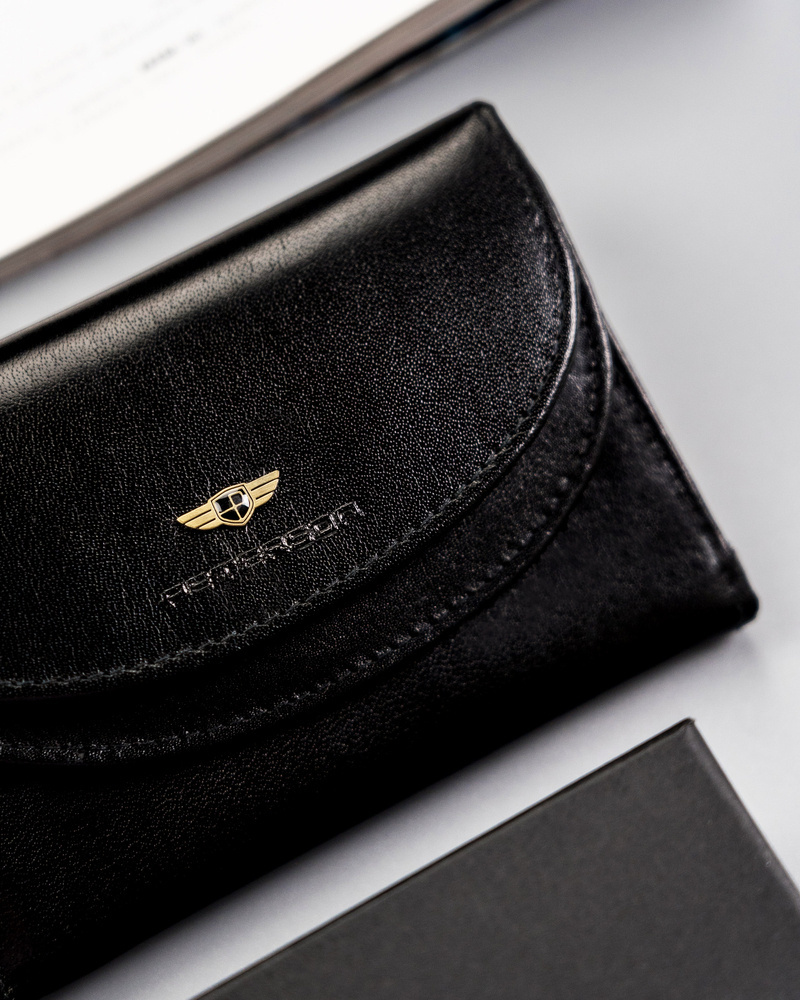 Klasyczny, skórzany portfel damski na zatrzask - Peterson - obrazek 4