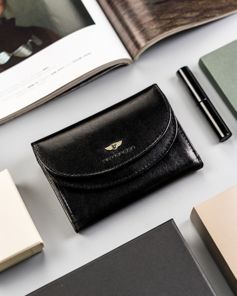 Klasyczny, skórzany portfel damski na zatrzask - Peterson - obrazek 3