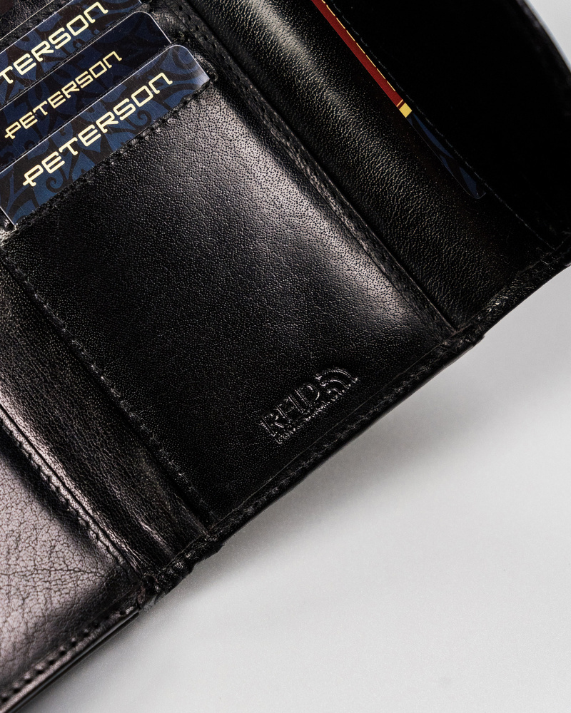 Klasyczny, skórzany portfel damski na zatrzask - Peterson - obrazek 9