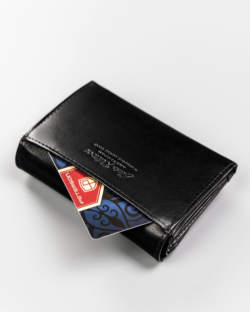 Klasyczny, skórzany portfel damski na zatrzask - Peterson - obrazek 6