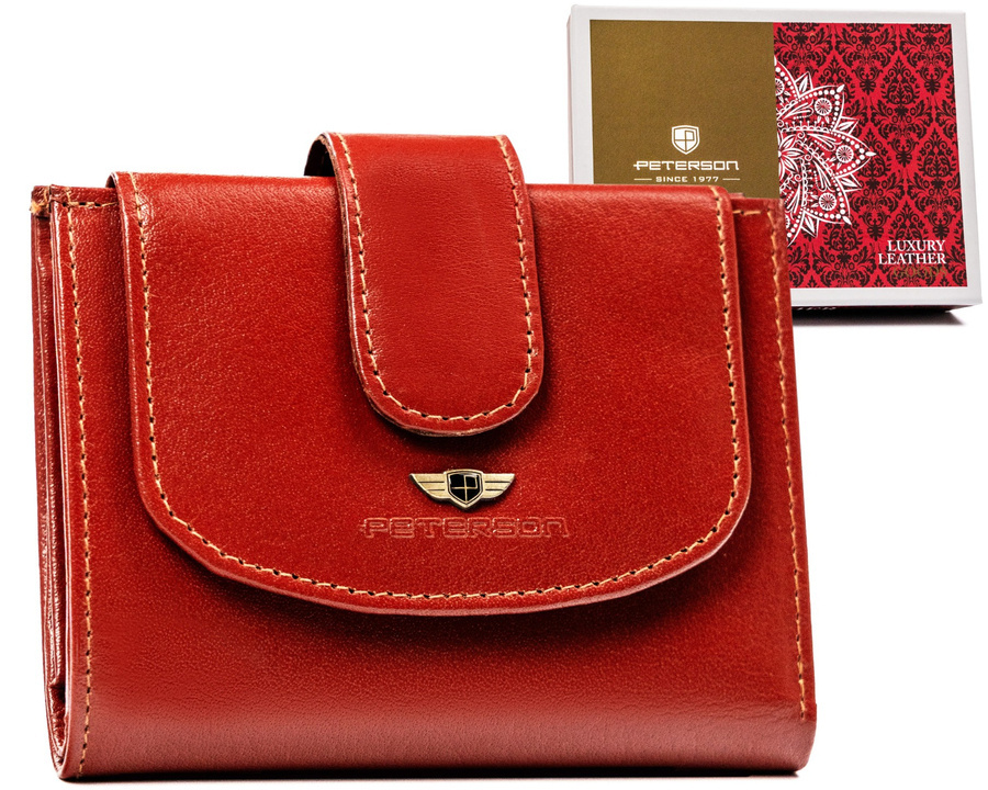 Średnich rozmiarów, skórzany portfel damski - Peterson - obrazek 3