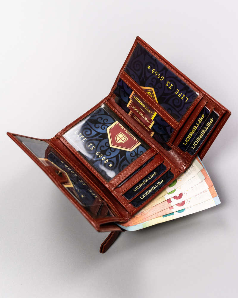 Elegancki portfel damski ze skóry naturalnej - Peterson - obrazek 11