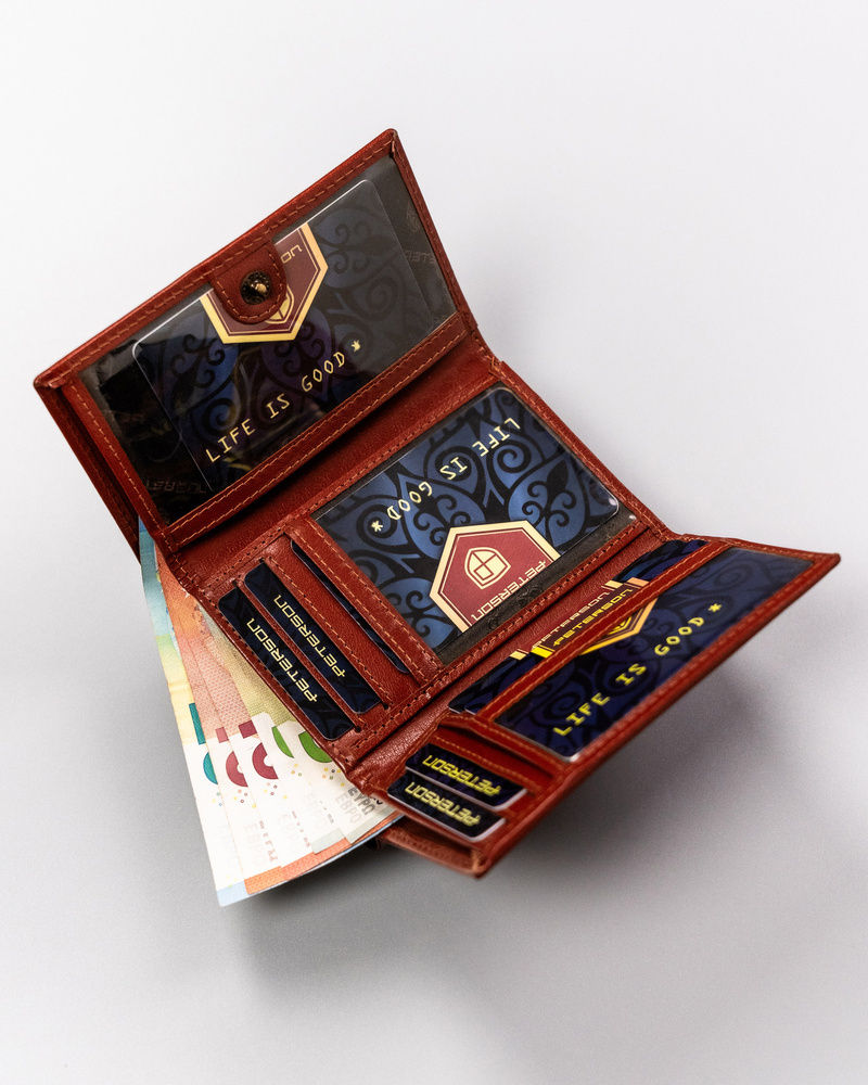 Elegancki portfel damski ze skóry naturalnej - Peterson - obrazek 9