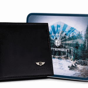 Skórzany portfel męski bez zapięcia zewnętrznego - Peterson