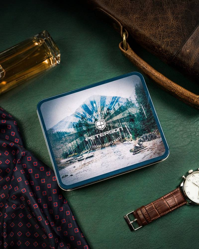 Skórzany portfel męski bez zapięcia zewnętrznego - Peterson - obrazek 10