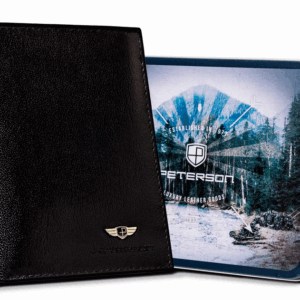 Skórzany portfel męski bez zapięcia zewnętrznego - Peterson