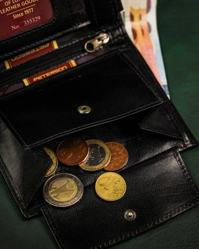 Duży, skórzany portfel męski bez zapięcia - Peterson - obrazek 11