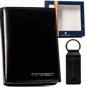 Zestaw prezentowy: skórzany portfel męski i brelok - Peterson