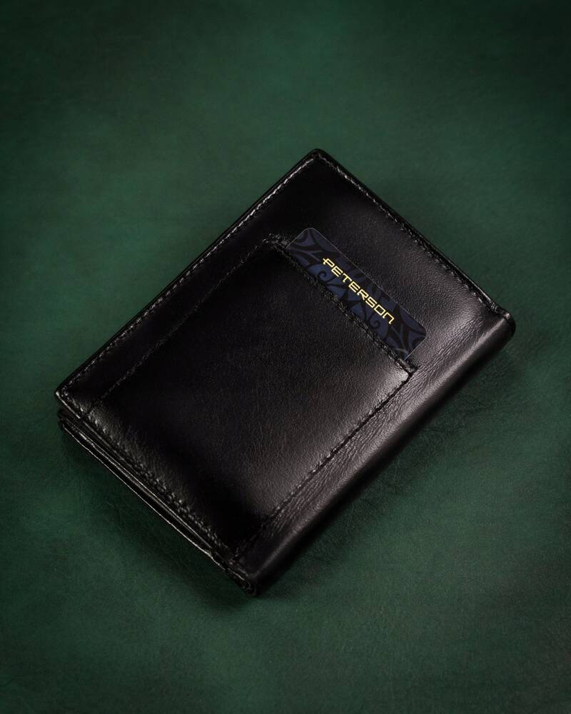 Zestaw prezentowy: skórzany portfel męski i brelok - Peterson - obrazek 5