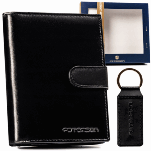 Zestaw prezentowy: skórzany portfel męski i brelok - Peterson