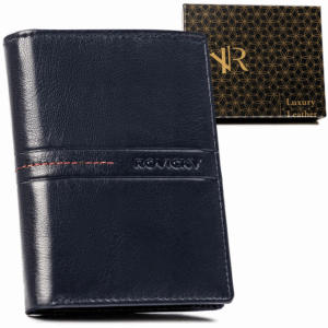 Skórzany portfel męski w orientacji pionowej - Rovicky